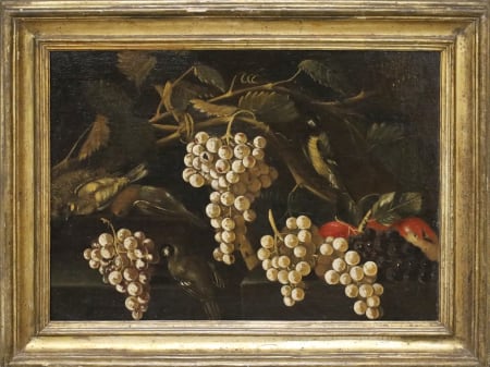 Scuola romana del XVII secolo — Natura morta con selvaggina e volatili